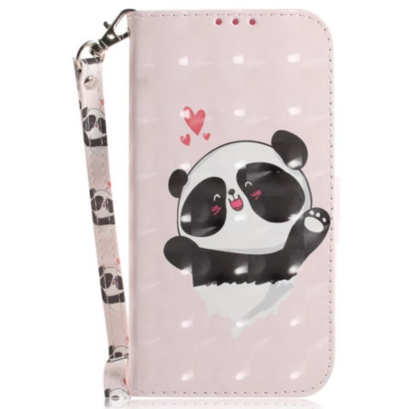 Puzdro Motorola Edge 50 Fusion Panda Love S Popruhom