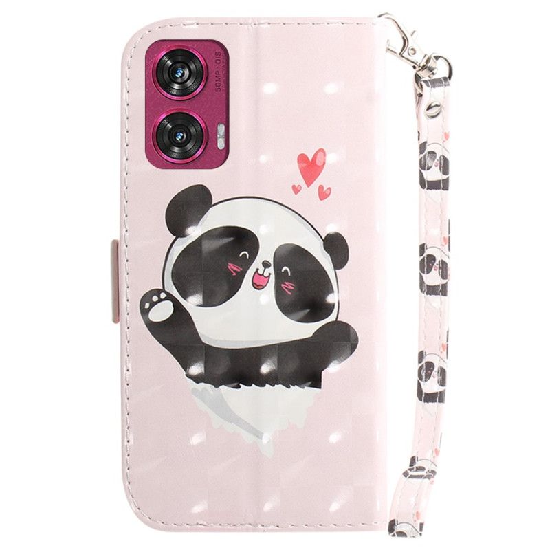 Puzdro Motorola Edge 50 Fusion Panda Love S Popruhom