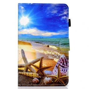 Kožené Puzdro Samsung Galaxy Tab A8 (2021) Zábavná Pláž