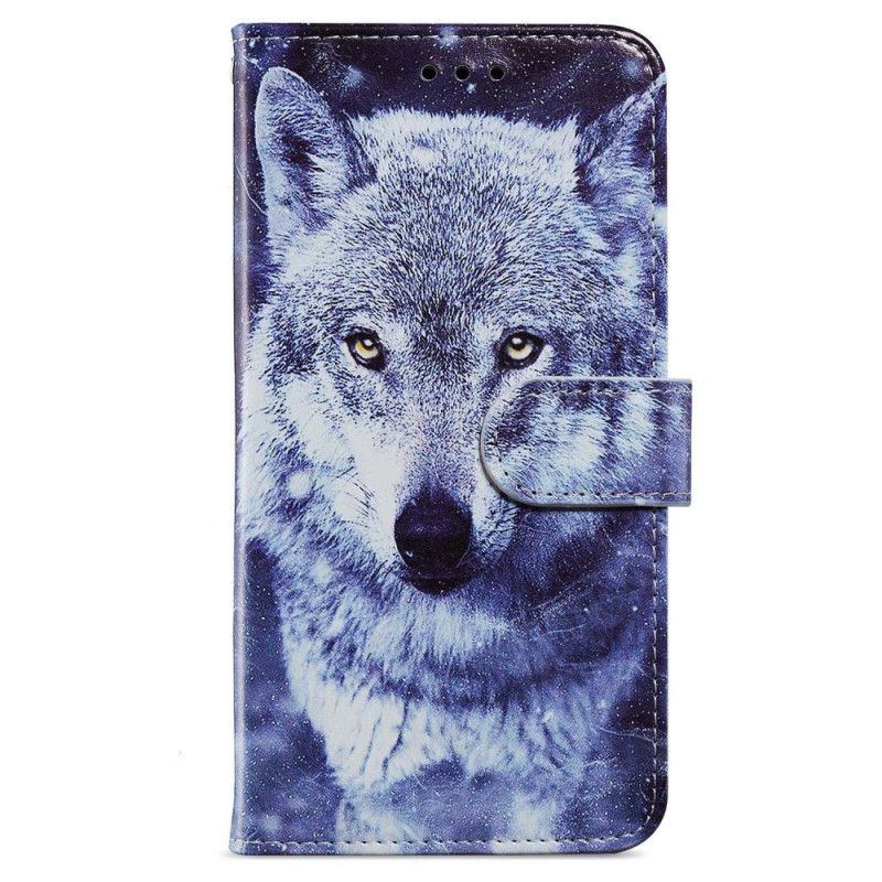 Peňaženkový Kryt iPhone 15 Plus Lanyard Wolves