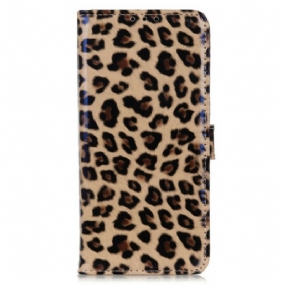 Kožené Puzdro iPhone 13 Pro Max Obyčajný Leopard