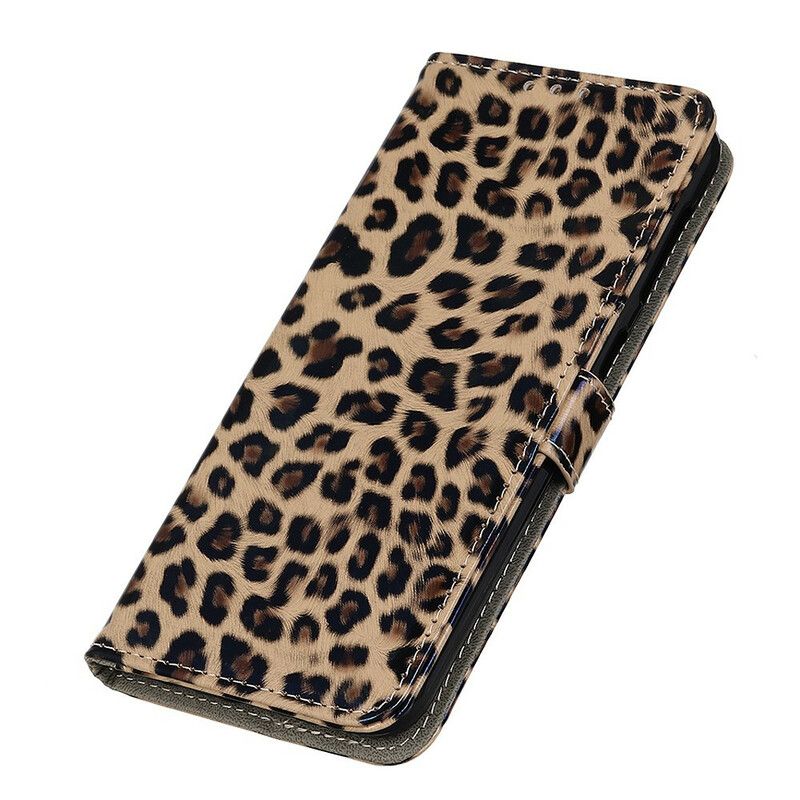 Kožené Puzdro iPhone 13 Pro Max Obyčajný Leopard