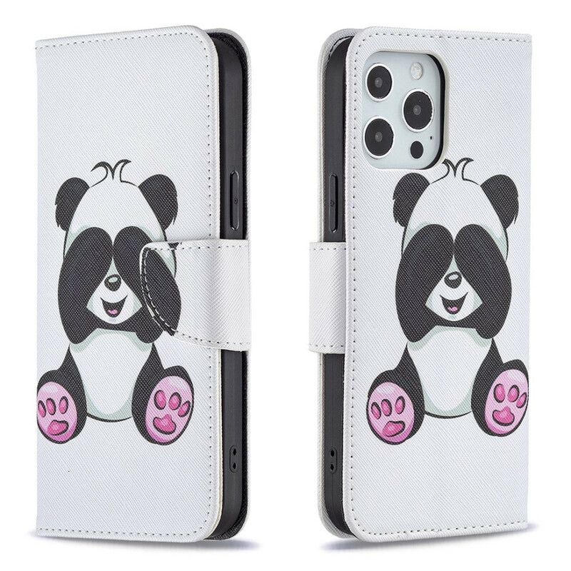 Kožené Puzdro iPhone 13 Pro Max Panda Zábava