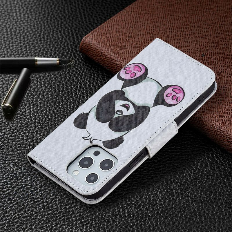 Kožené Puzdro iPhone 13 Pro Max Panda Zábava