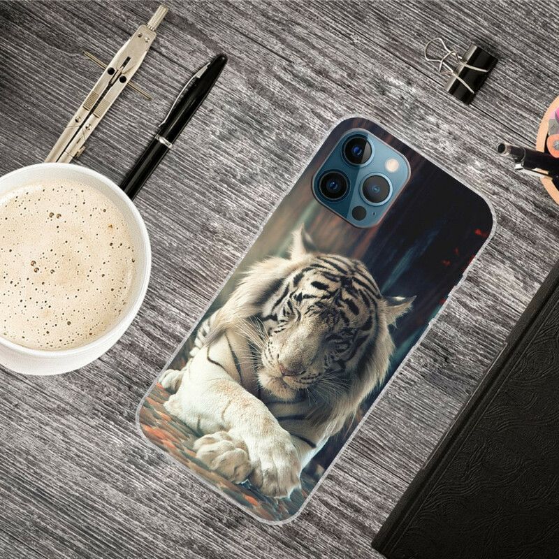 Kryt iPhone 13 Pro Max Flexibilný Tiger