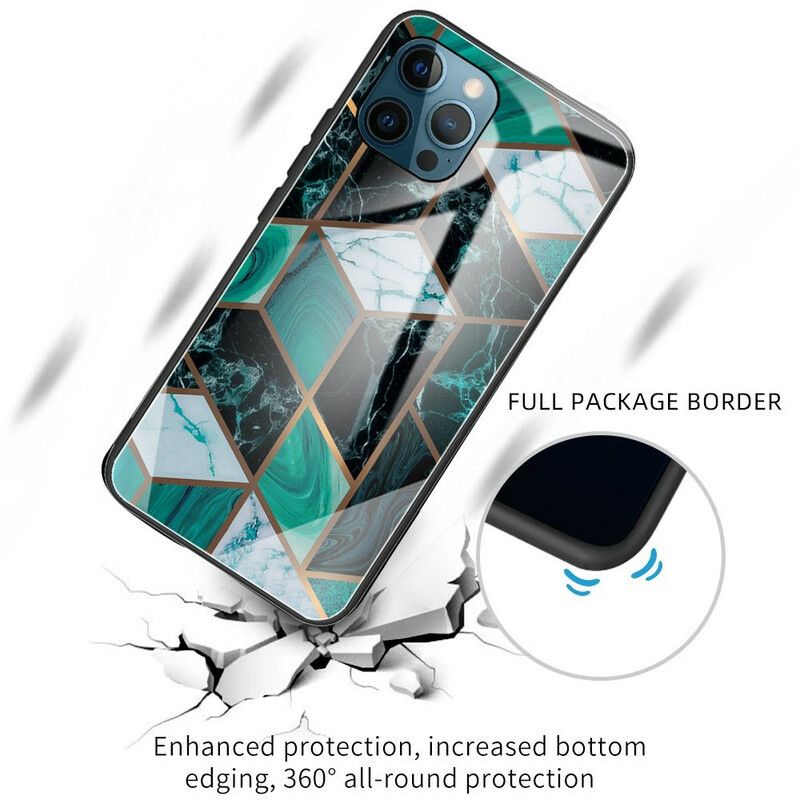 Kryt iPhone 13 Pro Max Geometria Marble Tempered Glass