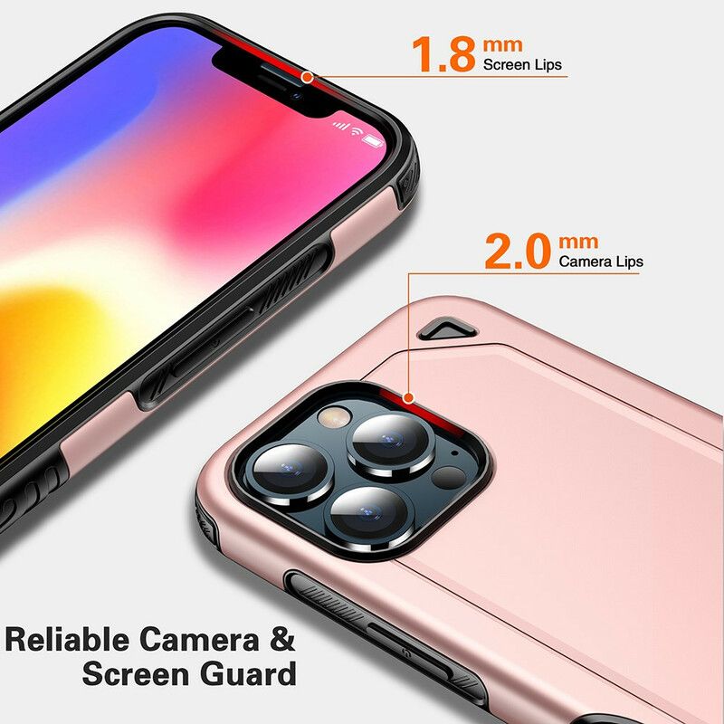 Kryt iPhone 13 Pro Max Kovový Efekt Brnenia