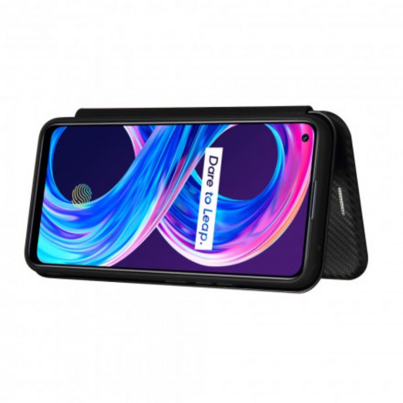 Flipové Puzdro Realme 8 / 8 Pro Kožené Puzdro Farebný Uhlíkový Silikón