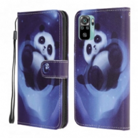 Flipové Puzdro Xiaomi Redmi Note 10 / 10S Panda Space So Šnúrkou