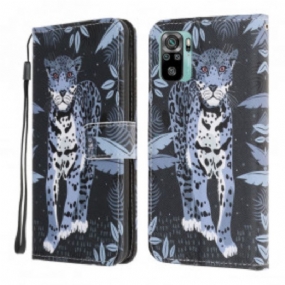 Kožené Puzdro Xiaomi Redmi Note 10 / 10S Strappy Leopard