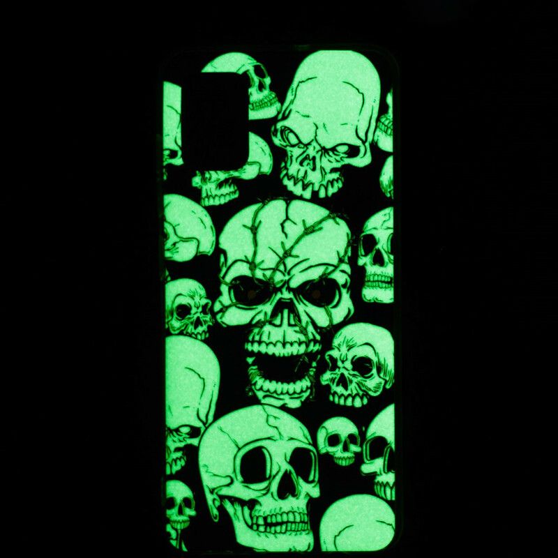 Kryt Xiaomi Redmi Note 10 / 10S Fluorescenčné Lebky