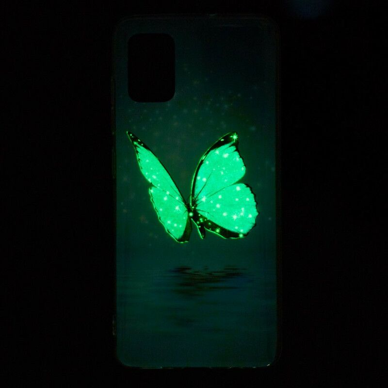 Kryt Xiaomi Redmi Note 10 / 10S Fluorescenčný Modrý Motýľ