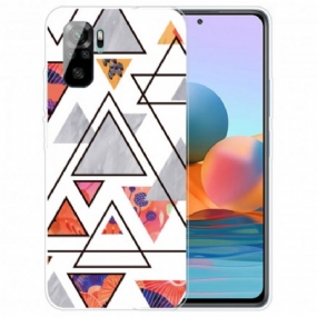 Kryt Xiaomi Redmi Note 10 / 10S Mramorové Trojuholníky