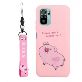 Kryt Xiaomi Redmi Note 10 / 10S Prasa S Lanyard Kiss