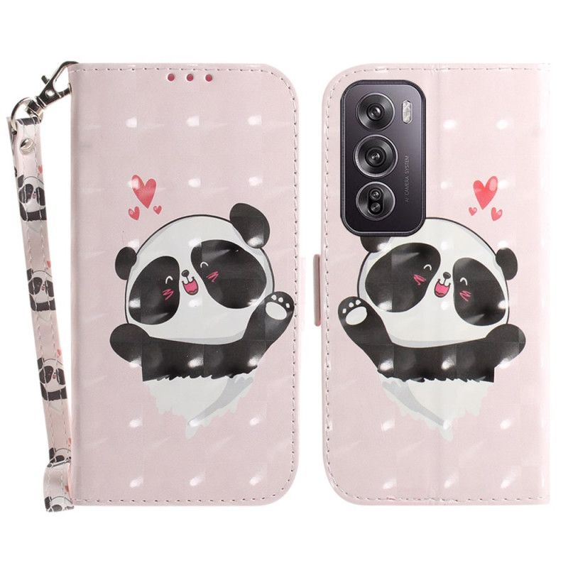 Puzdro Oppo Reno 12 Pro 5g Panda Love With Strap