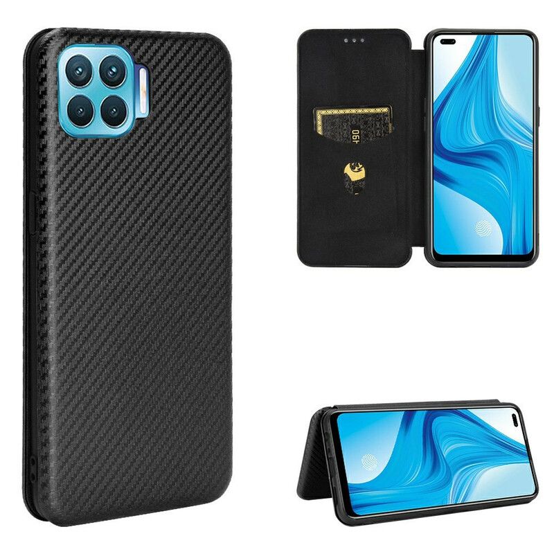 Flipové Puzdro Realme 7 Pro Kožené Puzdro Farebný Uhlíkový Silikón