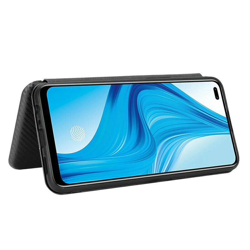 Flipové Puzdro Realme 7 Pro Kožené Puzdro Farebný Uhlíkový Silikón