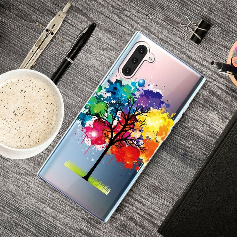 Kryt Samsung Galaxy Note 10 Bezšvové Akvarel Strom