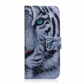 Kožené Puzdro Huawei Nova 8i Biely Tiger