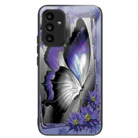 Kryt Samsung Galaxy A15 5g Kryt Na Mobil Tvrdené Sklo Purple Butterfly