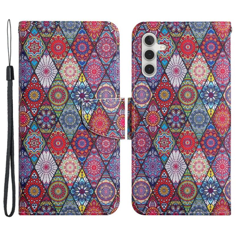 Puzdro Samsung Galaxy A15 5g Patchwork S Popruhom