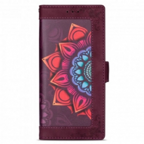 Peňaženkový Kryt Xiaomi Redmi Note 9 Pro 5G Strappy Mandala