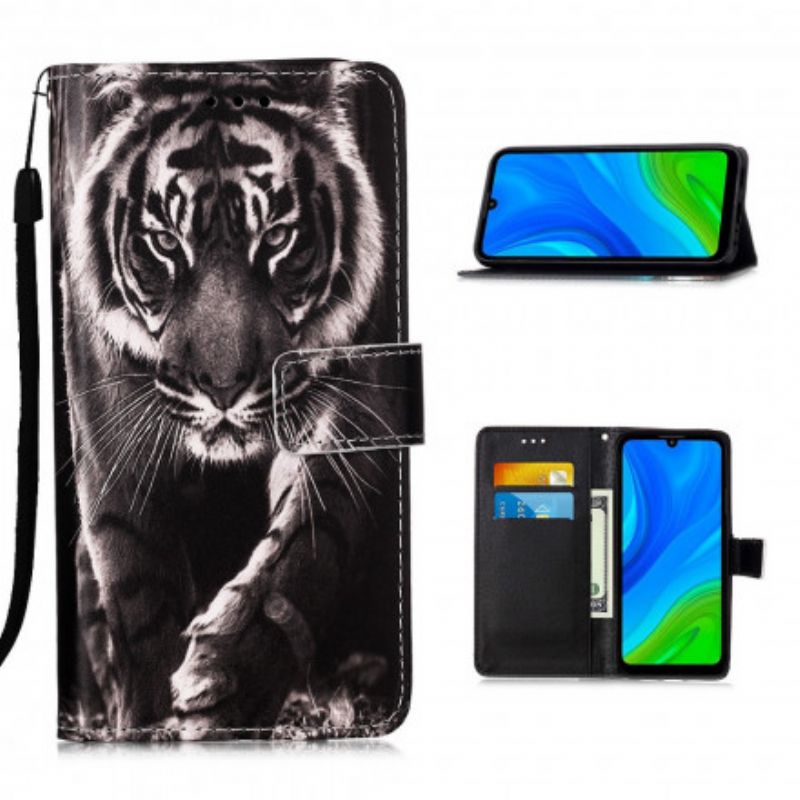 Kožené Puzdro Huawei P Smart 2020 Nočný Tiger