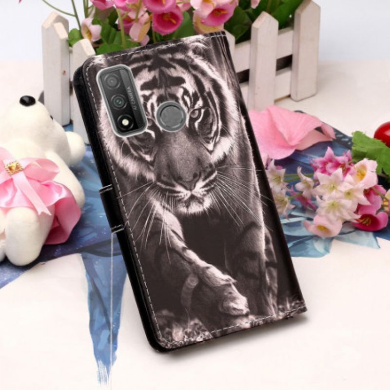 Kožené Puzdro Huawei P Smart 2020 Nočný Tiger