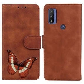 Kožené Puzdro Moto E40 / E30 / E20 Skin-touch Butterfly