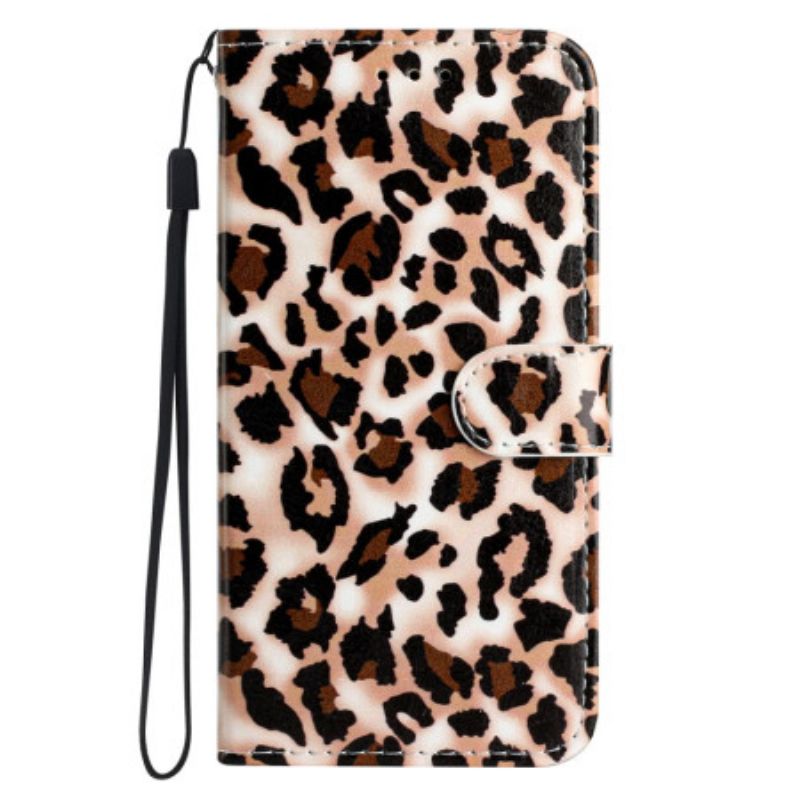 Kožené Puzdro Xiaomi 14t Leopardia Potlač