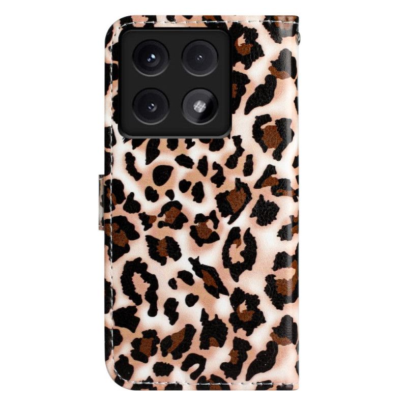 Kožené Puzdro Xiaomi 14t Leopardia Potlač