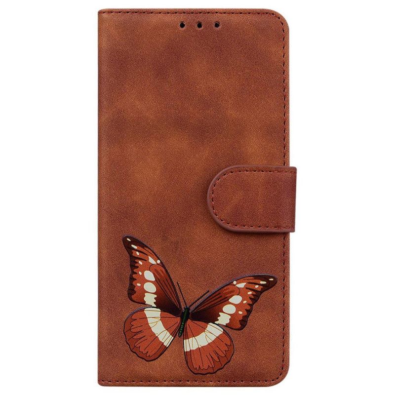 Puzdro Xiaomi 14t Butterfly Semišový Efekt