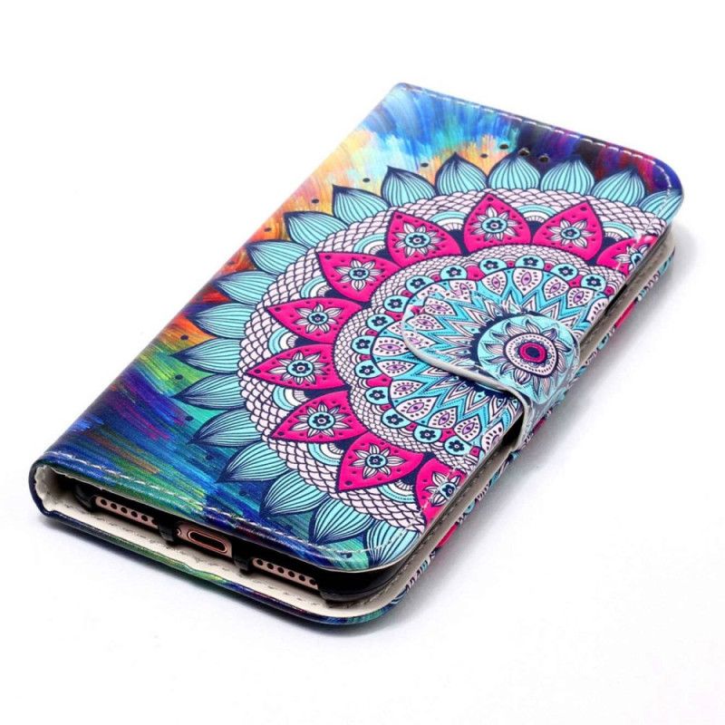 Kožené Puzdro Xiaomi Redmi 10A Farebná Strappy Mandala