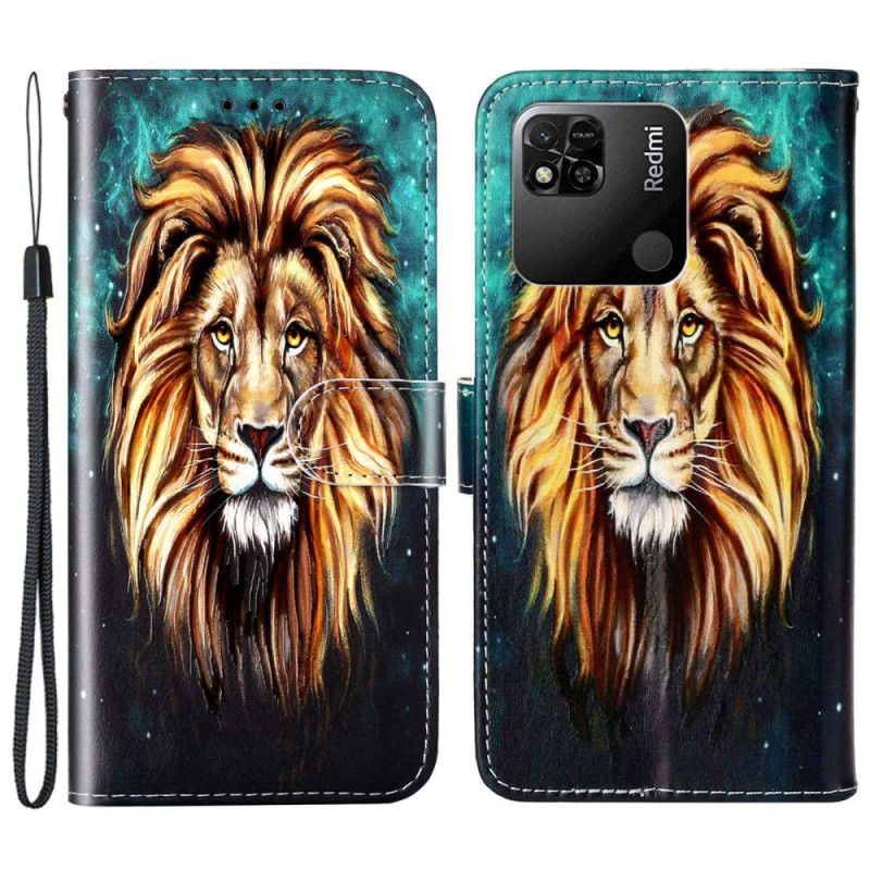 Kožené Puzdro Xiaomi Redmi 10A Lanyard Lion