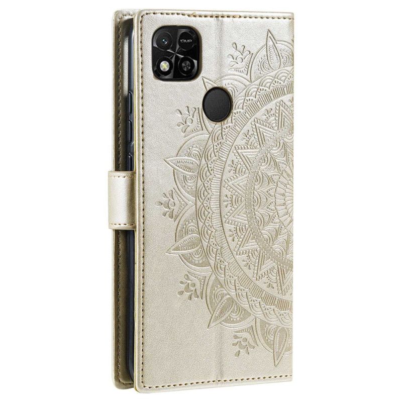 Kožené Puzdro Xiaomi Redmi 10A Mandala Sun So Šnúrkou