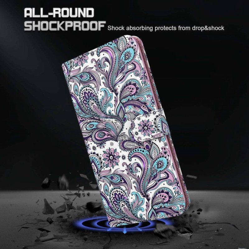 Kožené Puzdro Xiaomi Redmi 10A Strappy Paisley Vzor