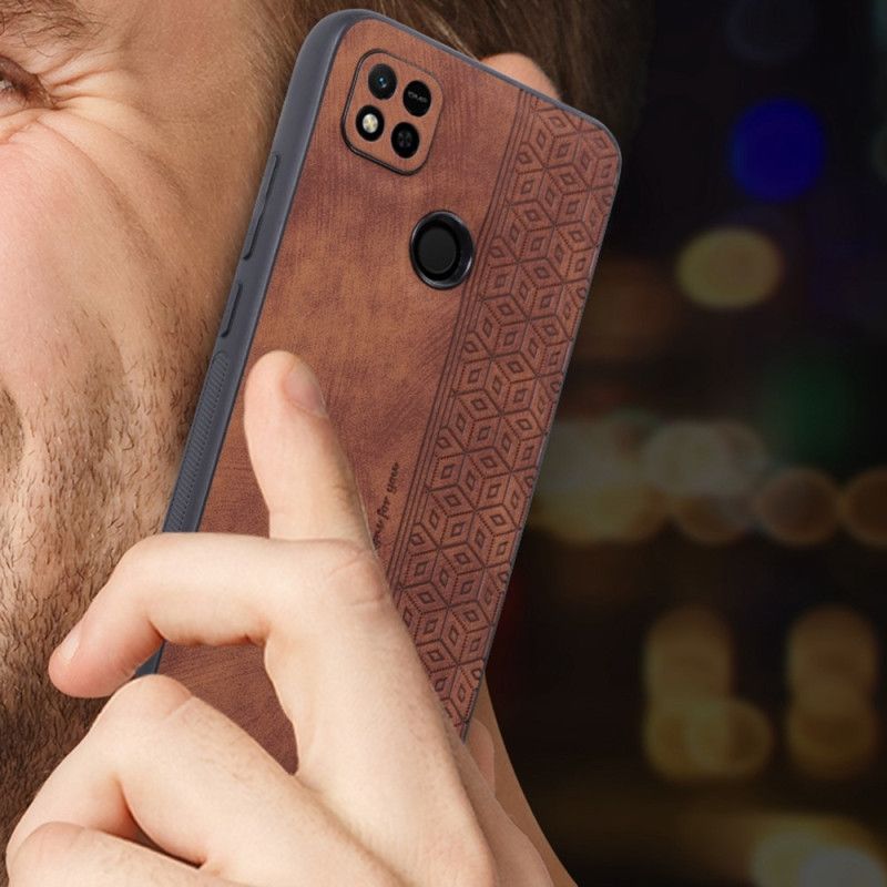 Kryt Xiaomi Redmi 10A Kožený Efekt Azns