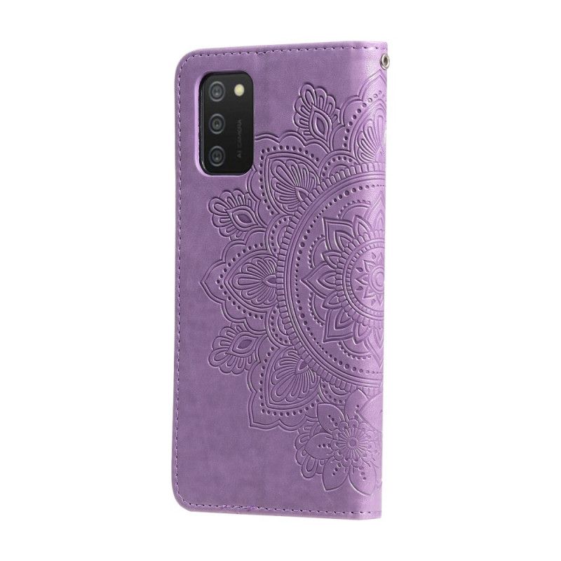 Kožené Puzdro Samsung Galaxy A03s Kvetinová Mandala