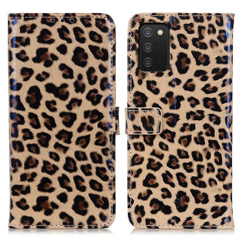 Kožené Puzdro Samsung Galaxy A03s Leopard