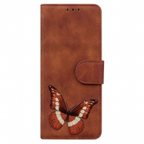 Kožené Puzdro Samsung Galaxy A03s Skin-touch Butterfly