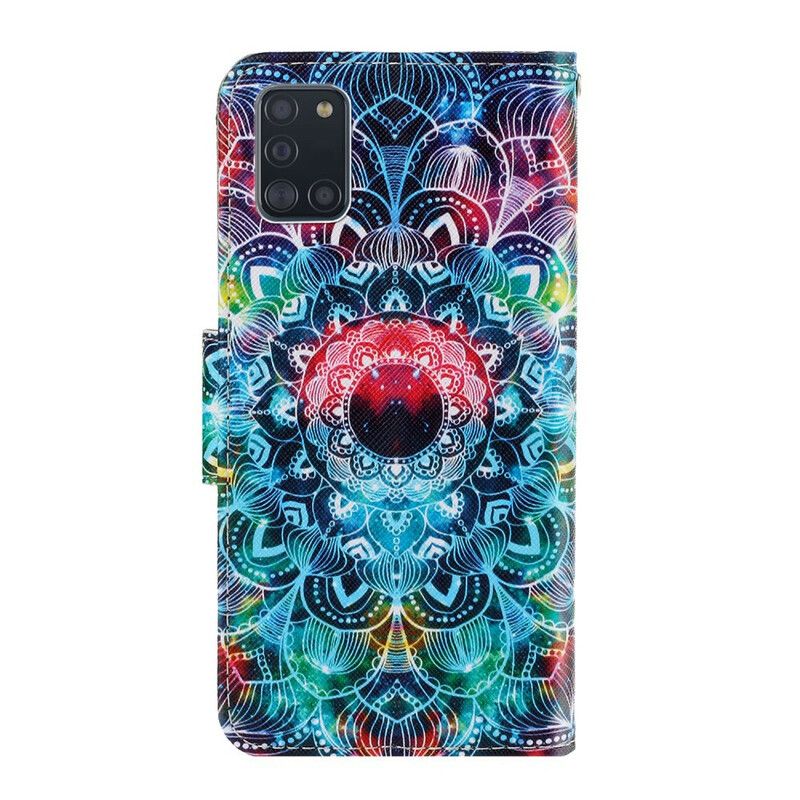 Kožené Puzdro Samsung Galaxy A31 Okázalá Strappy Mandala