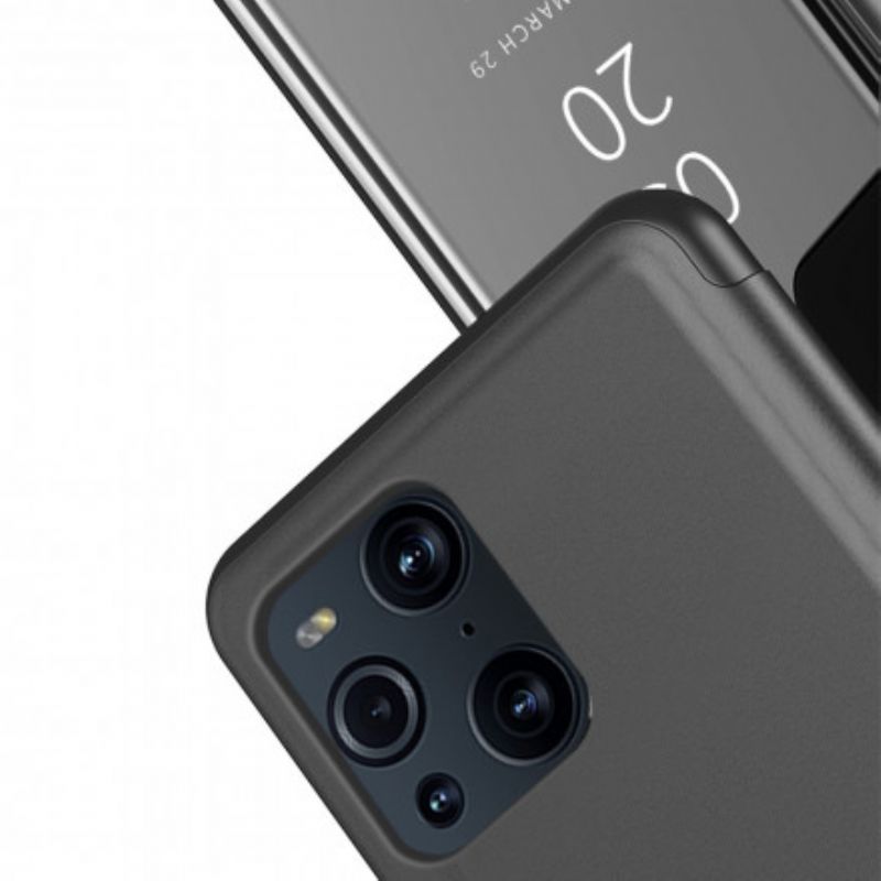 Kryt Oppo Find X3 Pro Zrkadlo A Umelá Koža