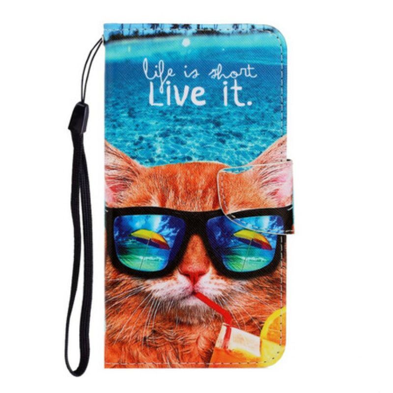 Flipové Puzdro Huawei P Smart 2021 Cat Live It Strappy