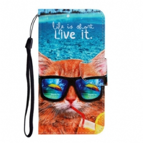 Flipové Puzdro Huawei P Smart 2021 Cat Live It Strappy