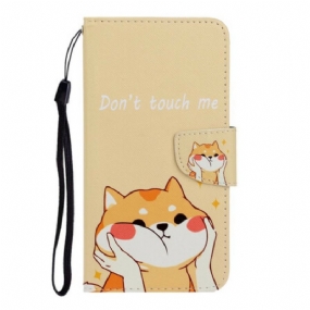 Kožené Puzdro Huawei P Smart 2021 Cat Don't Touch Me S Popruhom