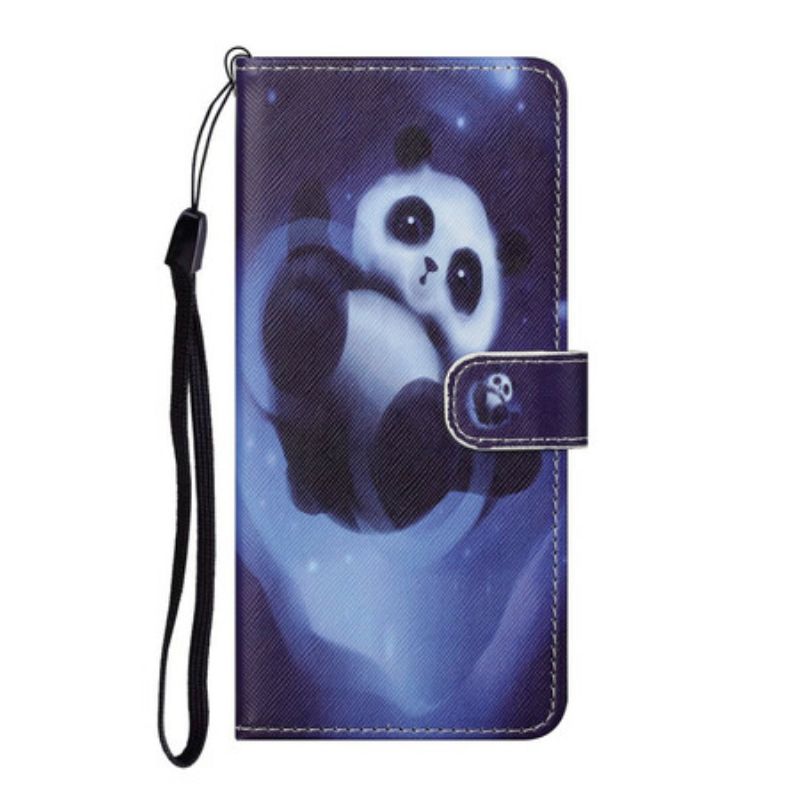 Kožené Puzdro Huawei P Smart 2021 Panda Space So Šnúrkou