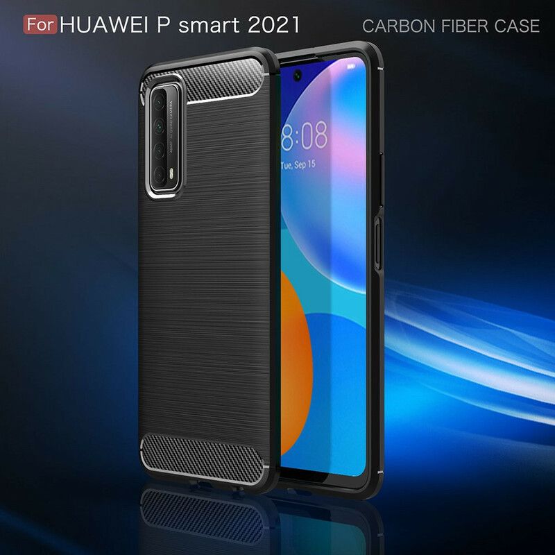 Kryt Huawei P Smart 2021 Kartáčované Uhlíkové Vlákno