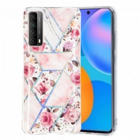 Kryt Huawei P Smart 2021 Mramorové Kvety