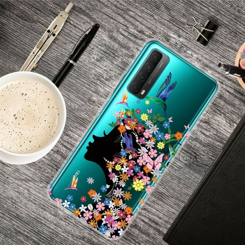 Kryt Huawei P Smart 2021 Priehľadná Kvetinka