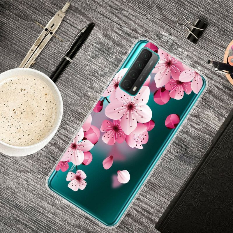 Kryt Huawei P Smart 2021 Veľké Ružové Kvety